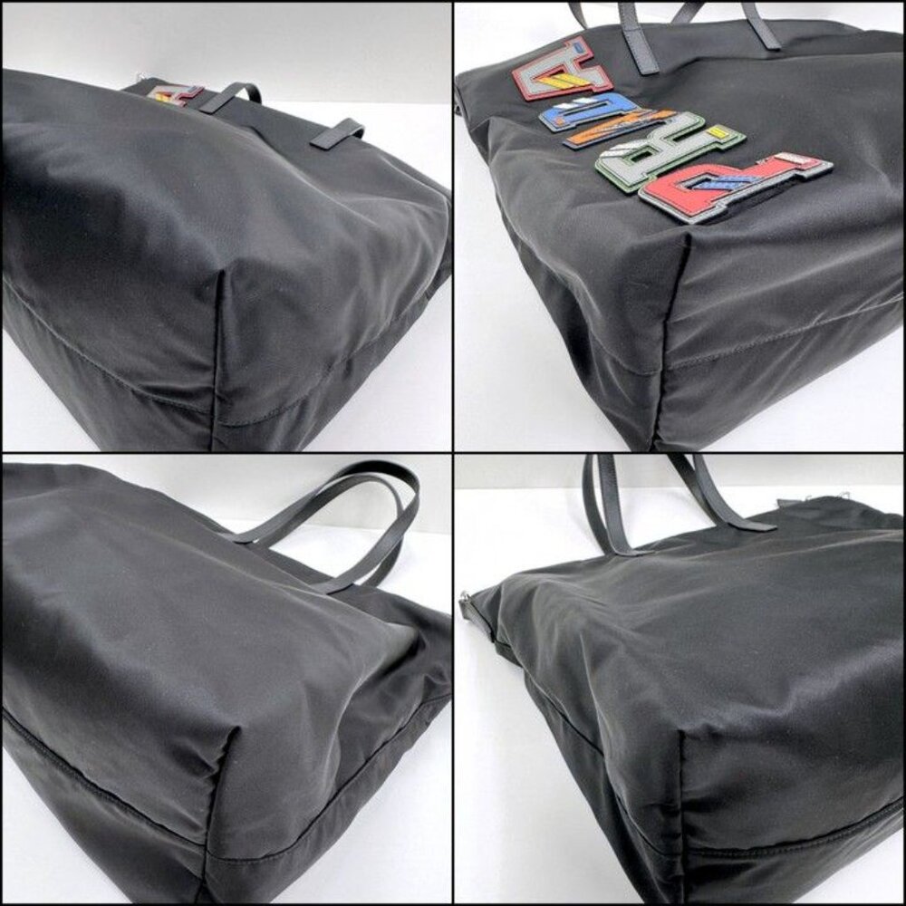 Prada Tessuto Tote Black Nylon Calf Leather - Picture 4 of 9
